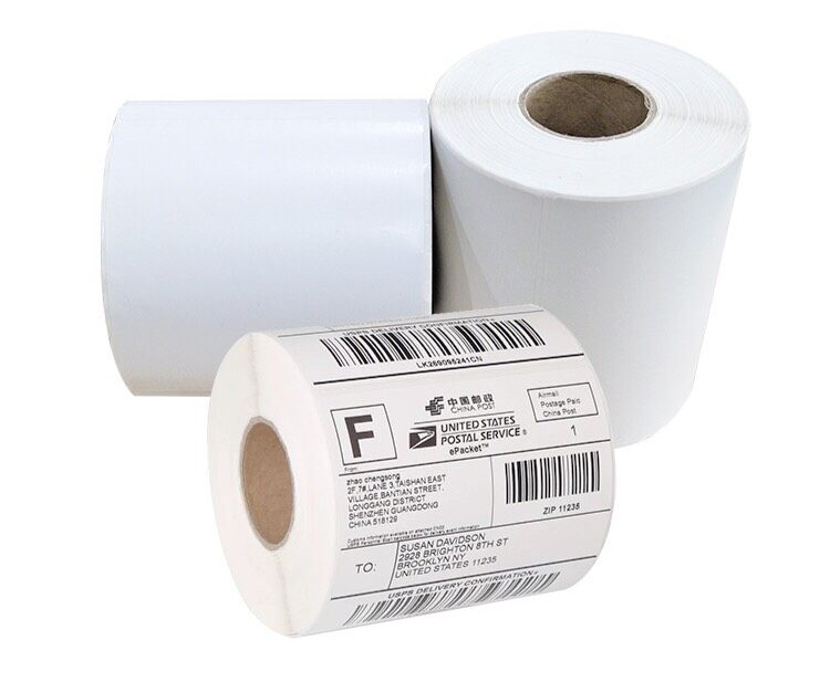 ? กระดาษความร้อน กระดาษสติ๊กเกอร์ 100*150  แบบม้วน label กระดาษปริ้นบาร์โค้ด ไม่ใช้หมึก กันน้ำ กันน้ำมัน ?