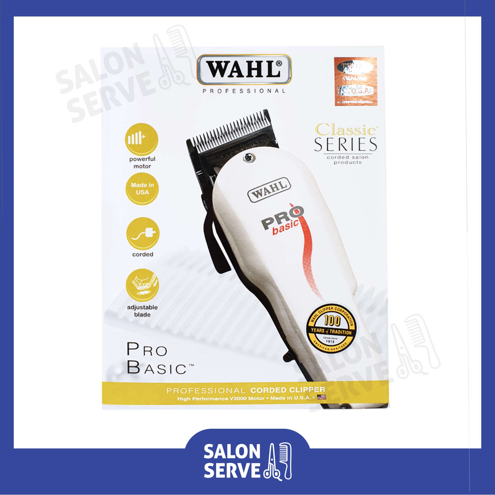 ปัตตาเลี่ยน WAHL Pro Basic ของแท้ อุปกรณ์ครบ รับประกัน 1 ปี