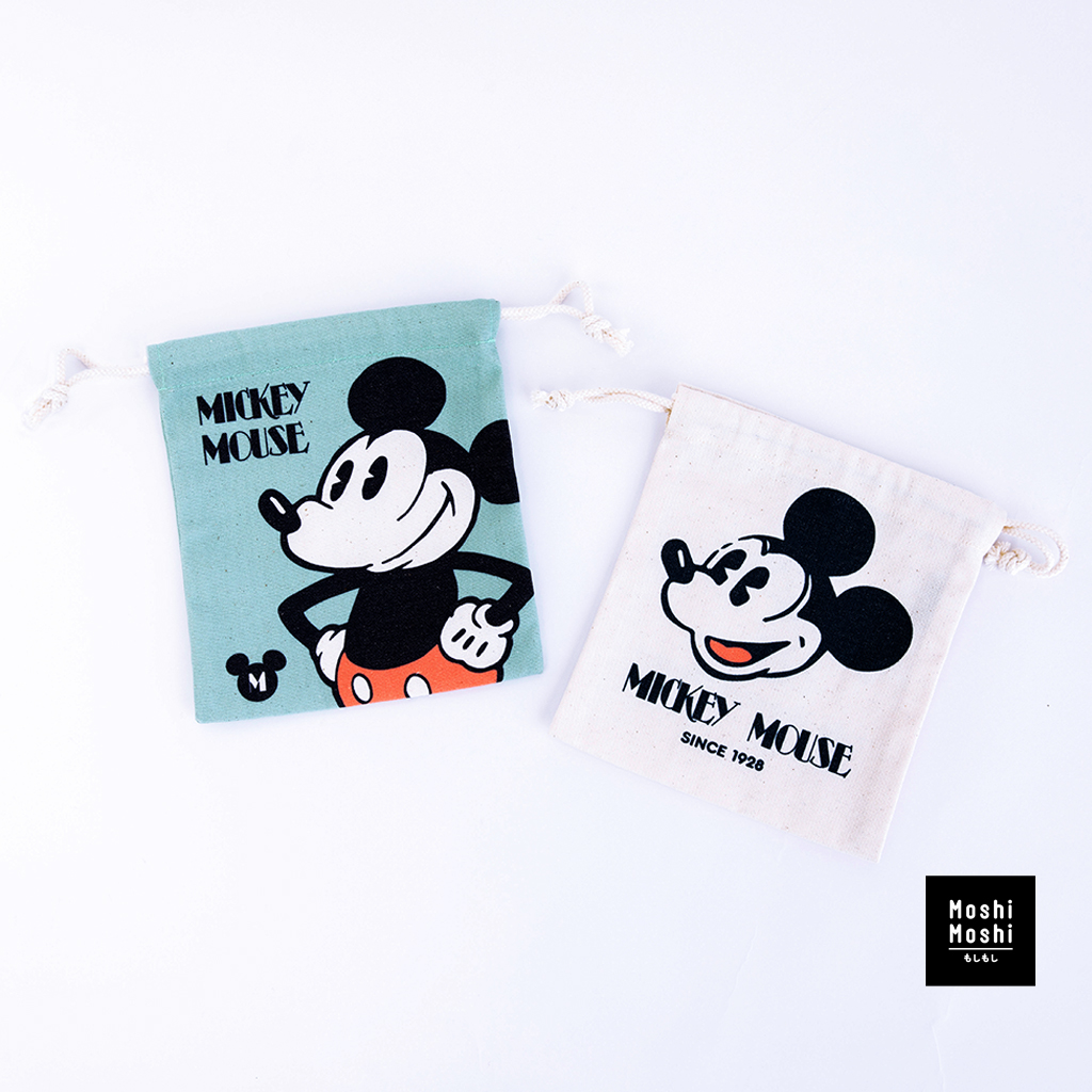 Moshi Moshi ถุงหูรูด Mickey Mouse ลิขสิทธิ์แท้จาก Disney กระเป๋าหูรูด กระเป๋าผ้าลายน่ารัก รุ่น 6100000502-0503