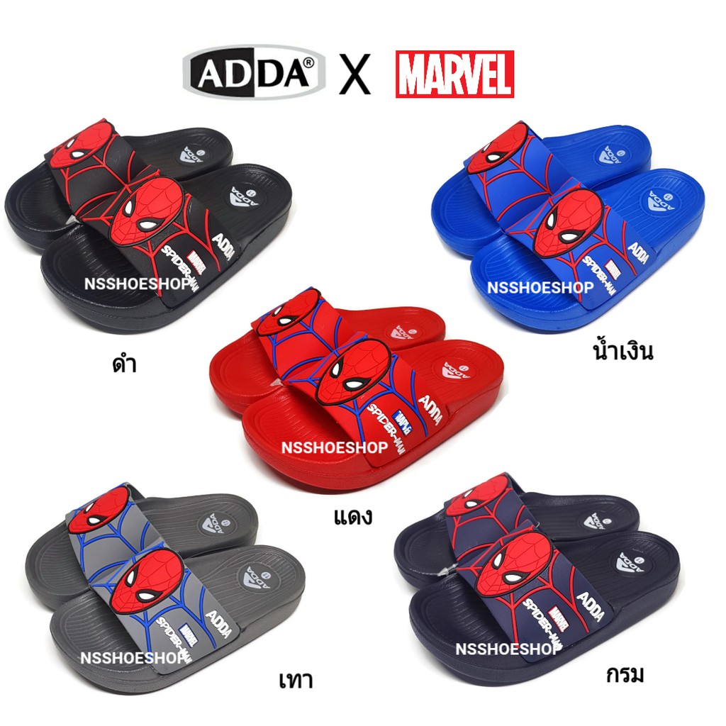 ⊕❀△  Adda Marvel Spider-man แอ๊ดด้า มาเวล สไปเดอร์แมน รองเท้าแตะเด็ก 32B96 เบอร์ 11-3