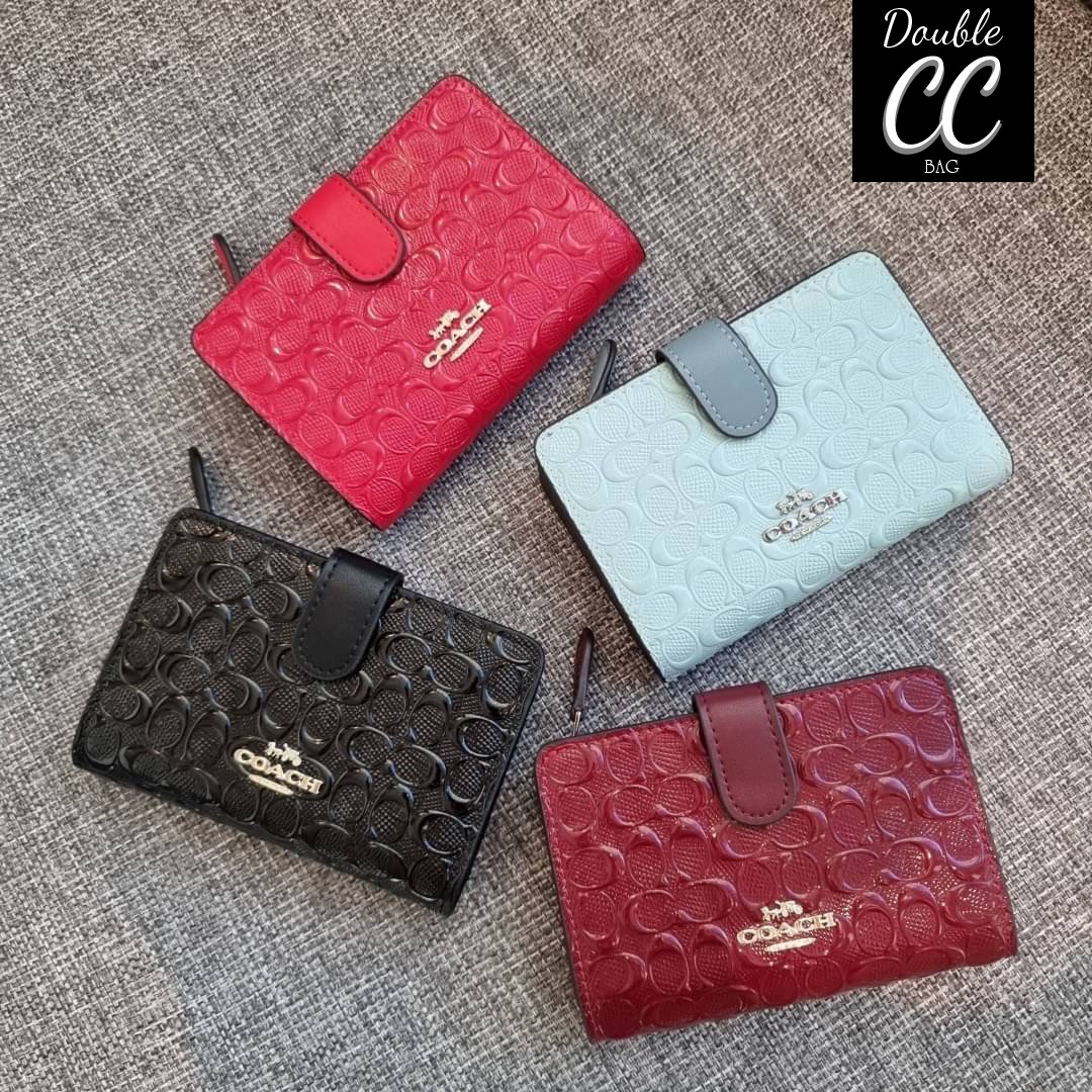 F25937 Coach Red Coach F25937 Coach Medium Corner Zip Wallet
