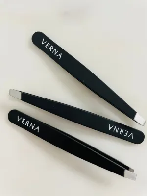 Verna Super Tight Tweezer Eyebrow Eyelash Hair Removal Hight Quality Salon แหนบกำจัดขน ขนคิ้ว ตกแต่งขนบนใบหน้า แหนบคุณภาพสูง