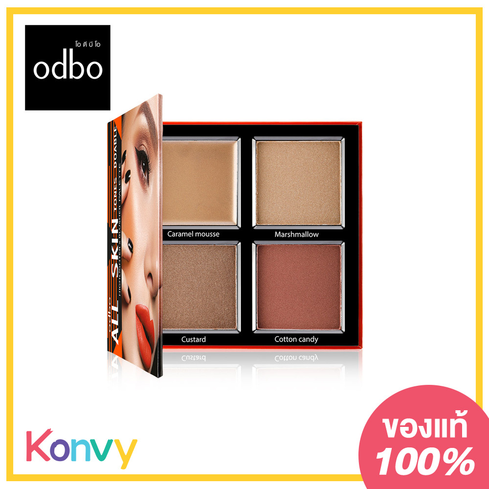 ODBO All Skin Tones Doable Highlighter X Blusher Palette OD101-03