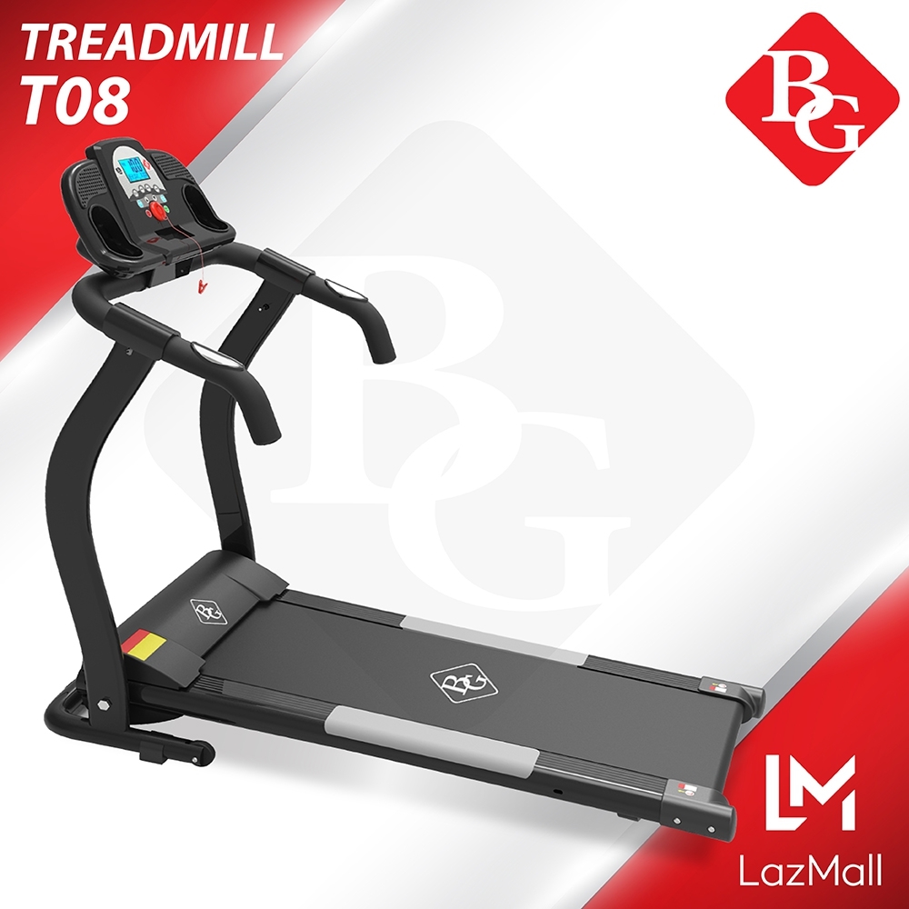 B&G ลู่วิ่ง รุ่น T08 Treadmill T08 ลู่วิ่งไฟฟ้า ลู่วิ่งฟิตเนส Treadmill มอเตอร์สูงสุด 2.0 HP (Single Function)  - รุ่น T08 ขนาดสายพานกว้างถึง 360 mm ( ลู่วิ่ง เครื่องออกกำลังกาย ออกกำลังกาย อุปกรณ์ออกกำลังกาย )