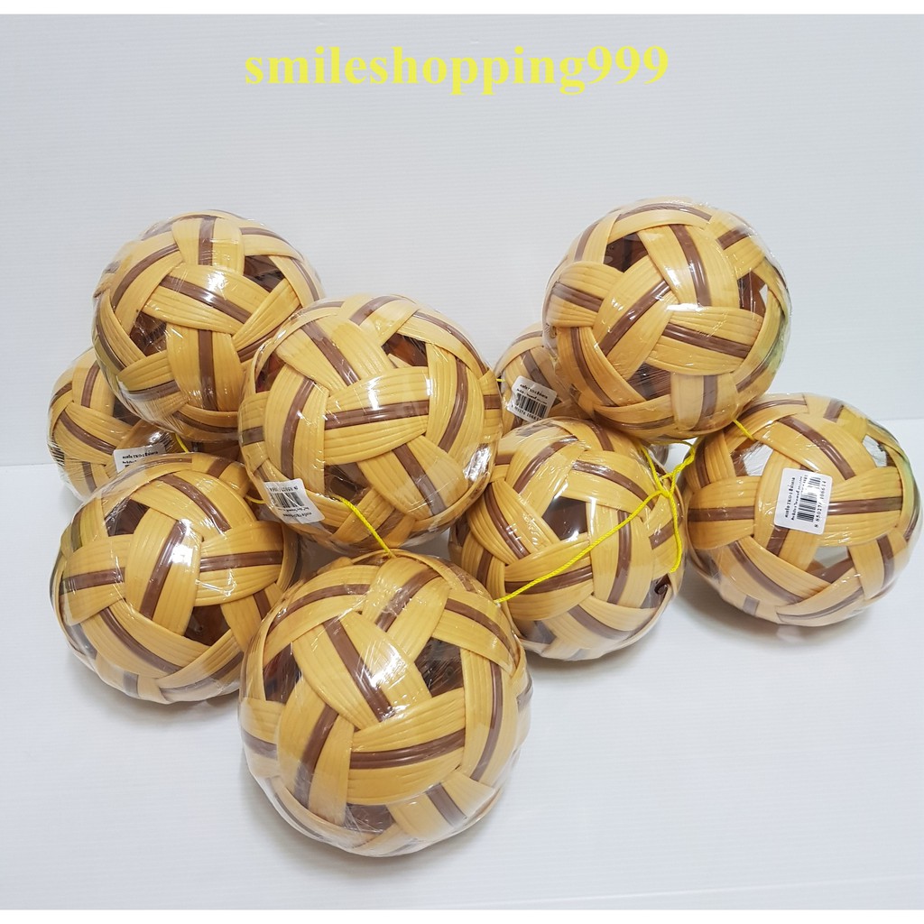 ตะกร้อ ลูกตะกร้อ (สีน้ำตาล) takraw กีฬา อุปกรณ์กีฬา เซปักตะกร้อ (ซื้อเยอะถูกกว่า)