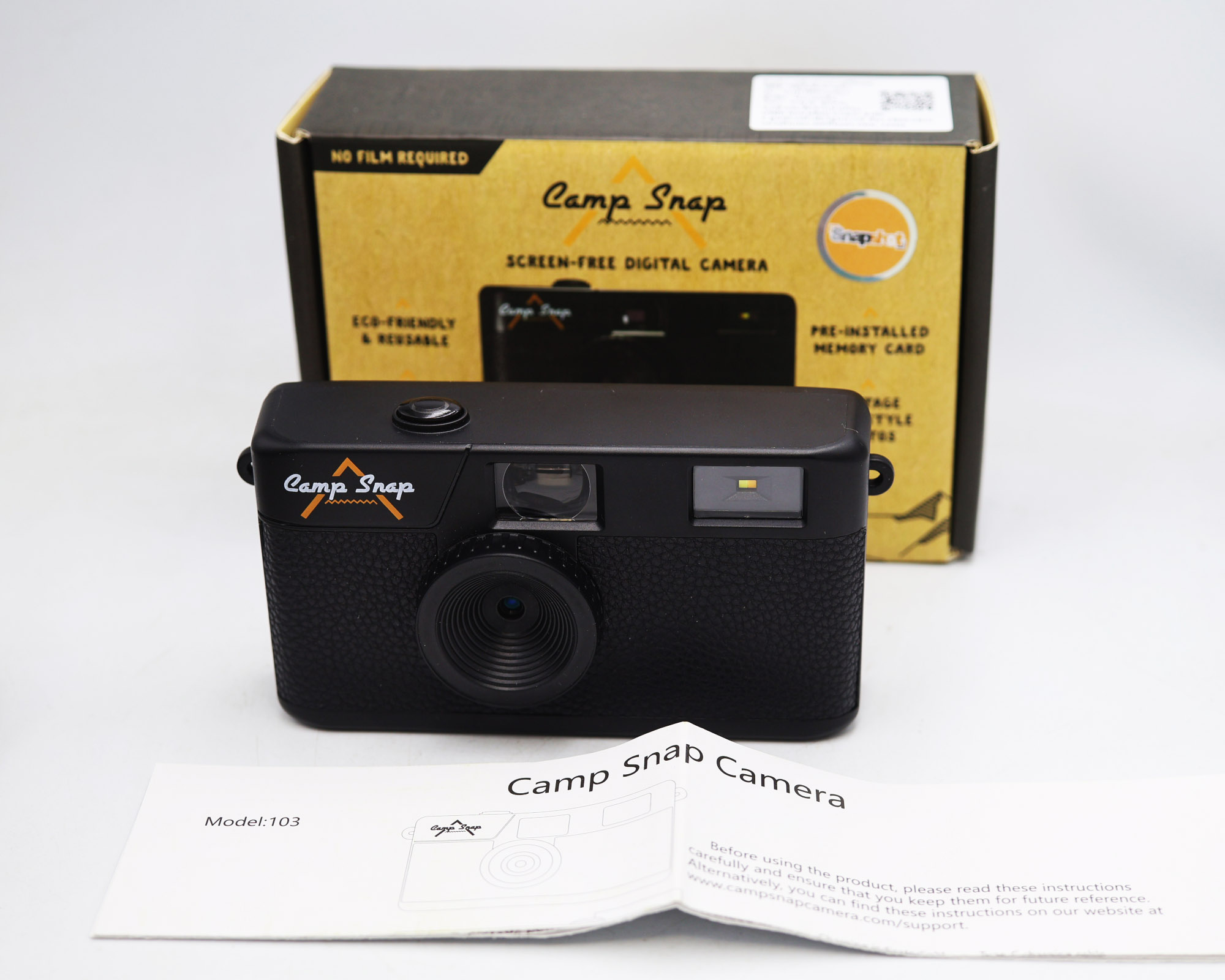 Camp Snap camera model: 103, SCREEN FREE DIGITAL CAMERA Stealth