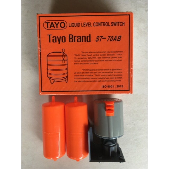 TAYO​ ลูกลอยไฟฟ้า ลูกลอย  ST-70AB  ลูกลอยแท้งน้ำ ใช้ปรับระดับน้ำอัตโนมัติ 220V 7.5A ปั๊มน้ำ