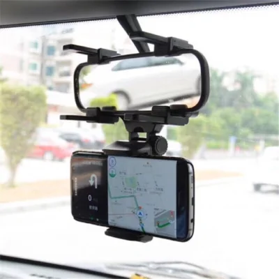 XSHOP ที่จับโทรศัพท์ ที่จับมือถือ ในรถ แบบติดกระจกมองหลัง