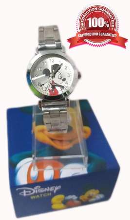 นาฬิกาข้อมือสวยหรู （สีเงิน หน้ามิกกี้เม้า) กันน้ำ (มาใหม่ล่าสุด) พร้อมกล่อง814