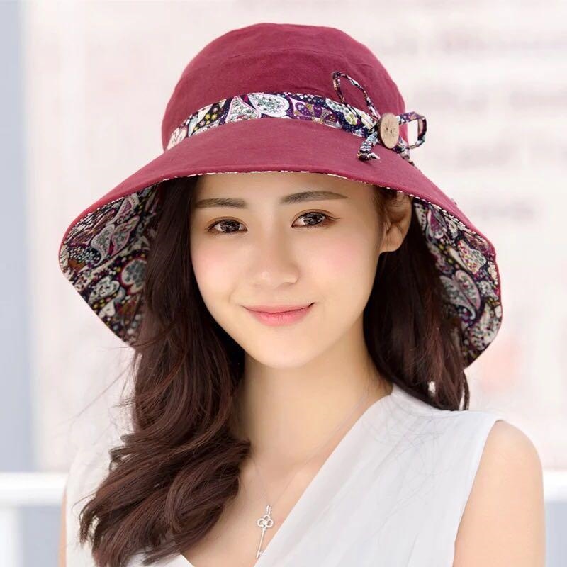 2018 New Brand Women Sun Hat Summer Hat Folding Sunscreen Antiuv Big