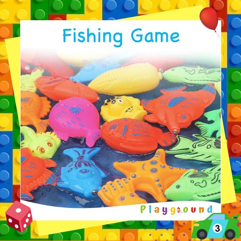 เกมตกปลา ของเล่นตกปลาแม่เหล็ก Fishing Game Magnet Fishing Toy