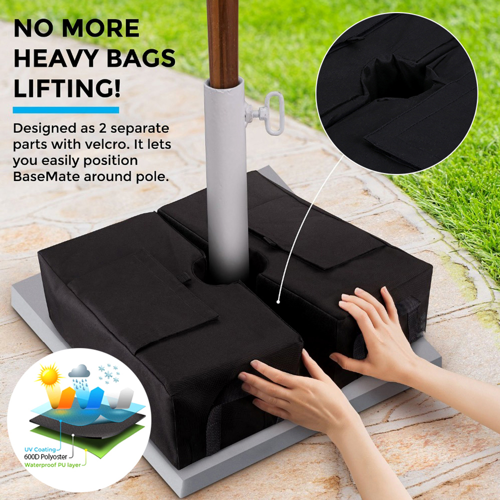 HELUVK Outdoor Parasol Detachable Home Hotel Tent Patio Umbrella Base Sunshade Sand Bag Weight