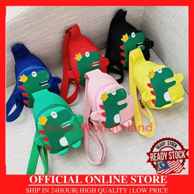 Lovely Dinosaur Waist Bag Cute Girl Travel Wallet Children Backpack Mini Satchel Bag Messenger Bags Kids Cartoon Bags