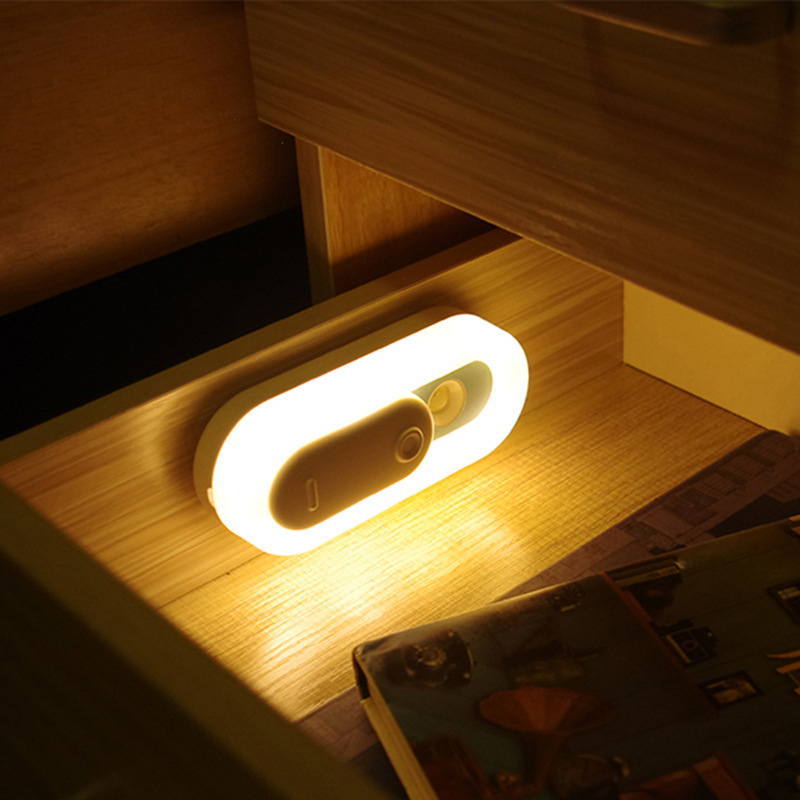 สมาร์ทร่างกายมนุษย์เหนี่ยวนำโคมไฟ USB ชาร์จห้องนอนเลี้ยงลูกด้วยไฟกลางคืนไฟ LED อัตโนมัติ