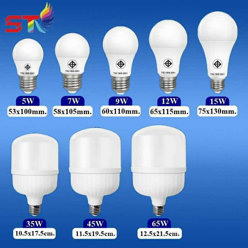 LED Bulb E27 Daylight หลอดไฟแอลอีดีขนาดเล็ก 3วัตต์ 5วัตต์ 7วัตต์ 9วัตต์ 12วัตต์ 15วัตต์ ST ขั้วE27 ไฟสว่างแสง Daylight