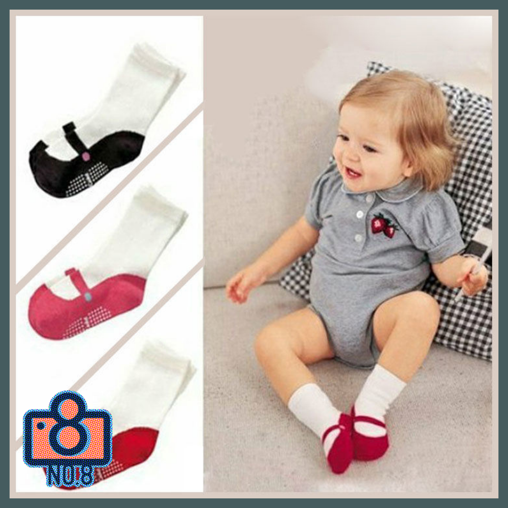 No.8 ถุงเท้าเด็ก ถุงเท้าทารก งานเกรดส่งออก ถุงเท้า ถุงเท้าเด็กแรกเกิด ถึง 2 ขวบมีกันลื่น มีสองขนาด S M