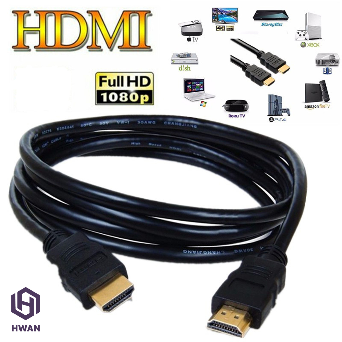 สาย TV HDMI ยาว10เมตร/5เมตร/1เมตร HDMI CABLE HD Full HD 1080P Multi-function Interface HDMI 10M/5M/1M#T2