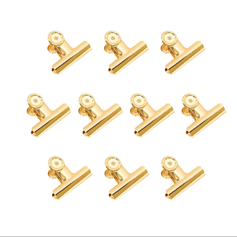 Paper File Tag Clips 30 Pack 1 Inch Small Bulldog Hinge Clips, Metal Binder Paper Clips File ...