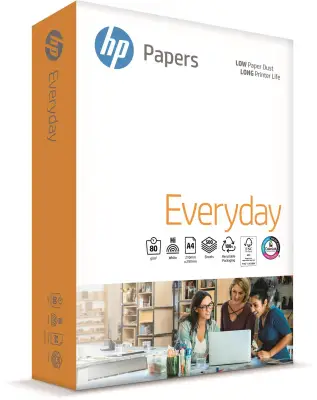 กระดาษถ่ายเอกสาร A4 HP หนา 80 แกรม ( 1 รีม / 500 แผ่น ) HP Everyday Paper