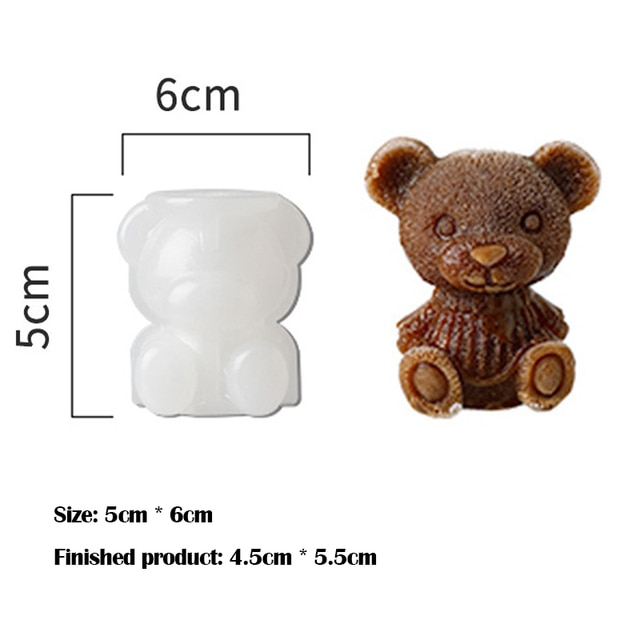 Bear Ice Cubes Mold Cute Silicone Innovative Coffee Milks Teas Ice Tray Mold  Cute Silicone Innovative Coffee Milks Teas Ice Tray Mold Bear Ice Cubes Mold  55ml 