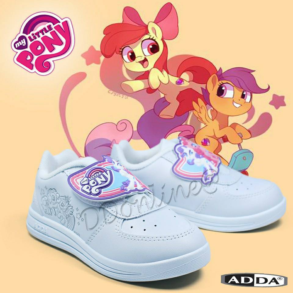 ADDA รองเท้านักเรียนอนุบาล หญิง เด็กผู้หญิง รองเท้าพละ สีขาว ลายโพนี่ PONY รุ่น 41G70-C1,B1 (ค่าส่งถูก)