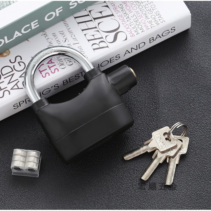 กุญแจ กุญแจล็อคล้อรถมอเตอร์ไซค์ (B0030-ฺฺB0031) พร้อมเสียงเตือน Alarm Lock-01 (แบบตัวคล้องยาว)
