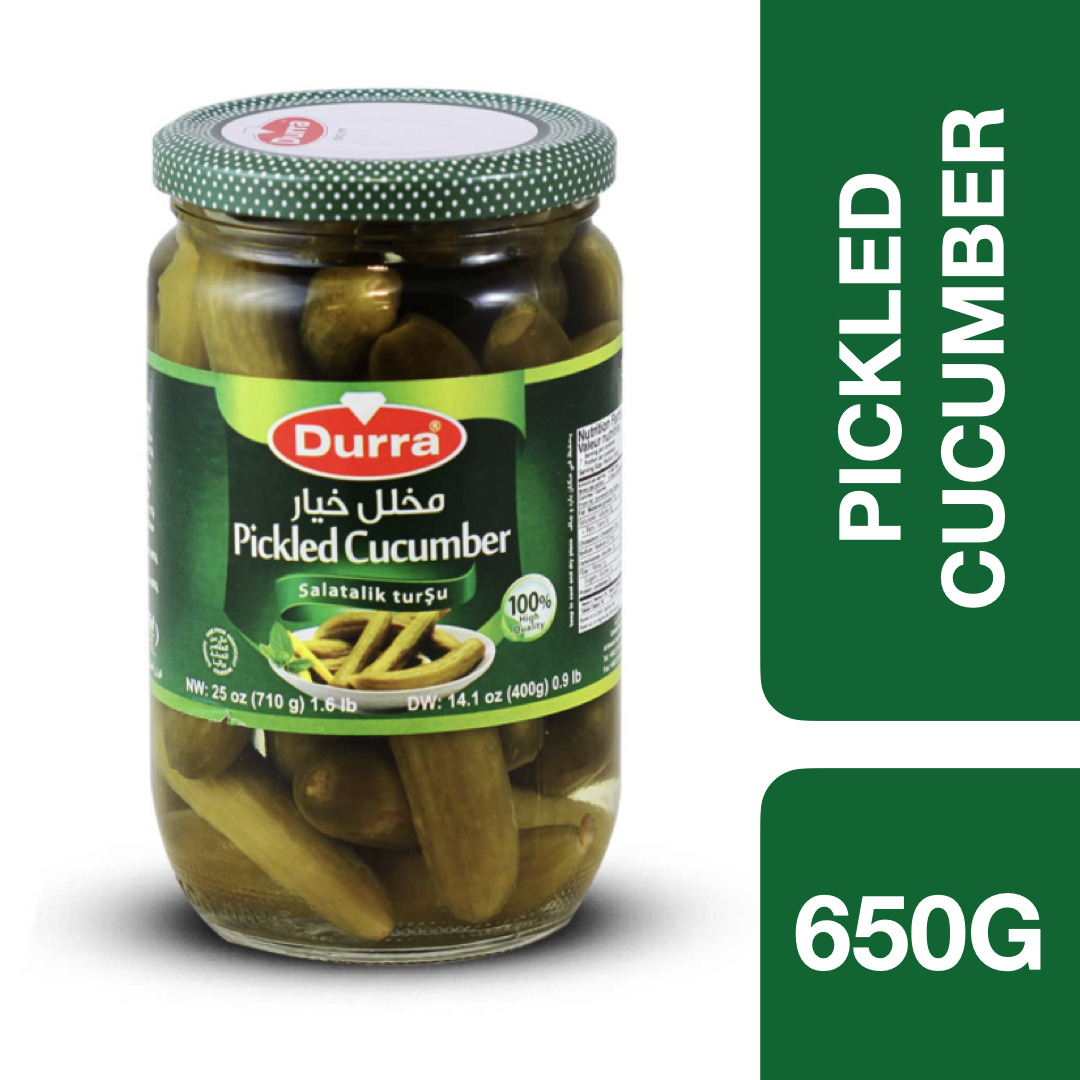 Durra Pickled Cucumber 650g ++ ดูร่า แตงกวาดอง 650 กรัม