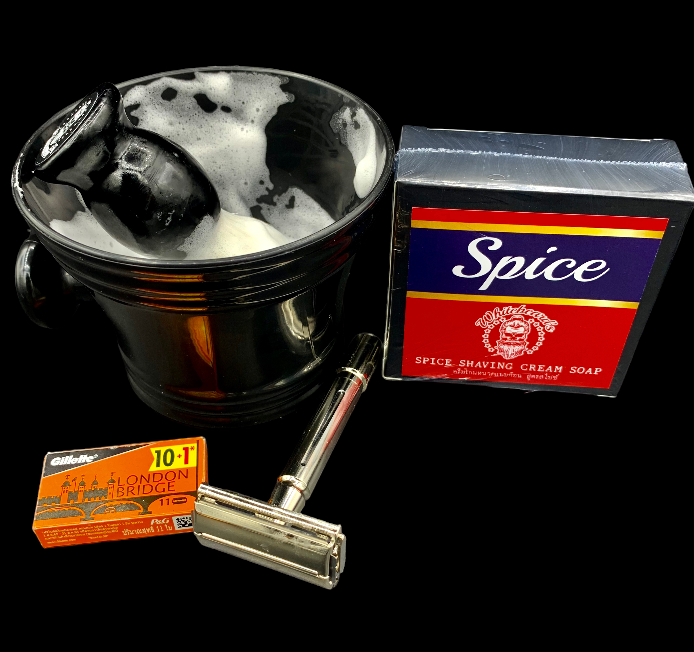 Double Edge Shaving Starter Kit with Whitebeard Shaving Soap Razor