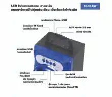ภาพขนาดย่อของภาพหน้าปกสินค้าลำโพง Bluetooth ไร้สาย, ซับวูฟเฟอร์ (รองรับไมโครโฟน, บลูทู ธ , USB, การ์ด TF, วิทยุ) ลำโพง Bluetooth พกพา, ไฟ LED สีสันสดใส ลำโพงบลูทู ธ Bluetooth Speaker จากร้าน Da Shunlai บน Lazada ภาพที่ 3