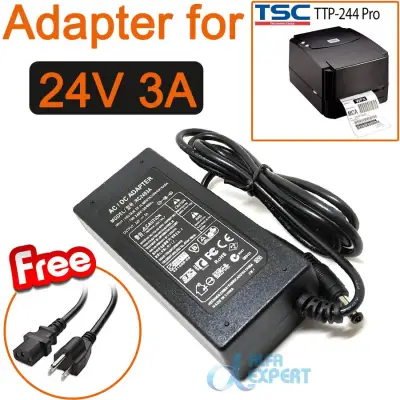 อแดปเตอร์ 24V 3A ( 72W ) สำหรับ TSC เครื่องพิมพ์บาร์โค้ด รุ่น TTP-244 Plus ( Power Adapter, TTP-243E , TTP-244 Plus , TTP-342E , TDP-244 Series Barcode Printer )