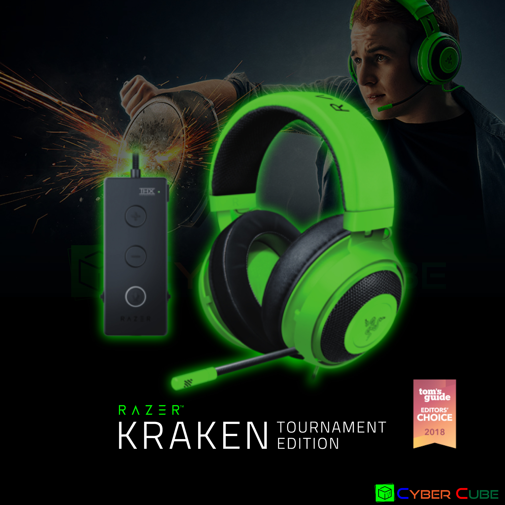 Razer Kraken Tournament Edition (Green) Gaming Headset หูฟังเกมส์มิ่ง