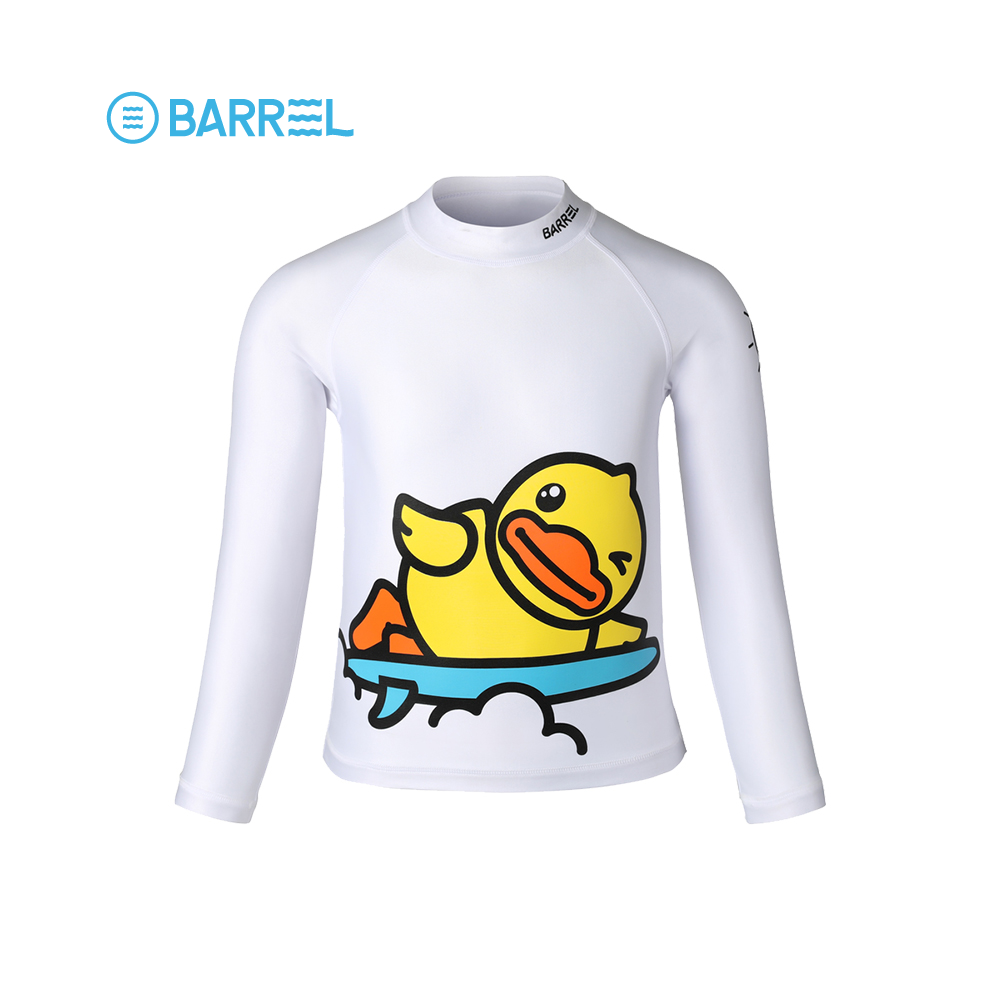 BARREL KID B.DUCK FACE RASHGUARD - YELLOW ชุดว่ายน้ำ ชุดว่ายน้ำแขนยาว ชุดว่ายน้ำเด็ก