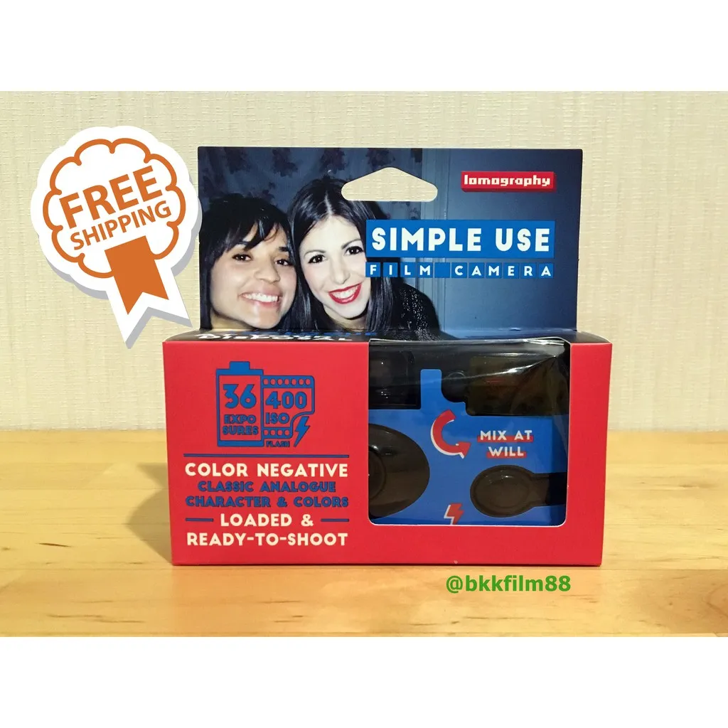 กล้องฟิล์ม กล้องฟิล์ม Lomography Simple Use Film Camera Color Negative 400 โหลดฟิล์มเข้าไปใหม่ได้ กล้อง lomo 35mm 36exp