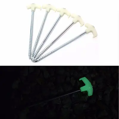 ENDOFF Multifunction Canopy Outdoor Tool Long Nails Tent Accessories Fixed pegs nail Horn Nails Tent Pegs Ground Screw Pegs Luminous Tent Nails
