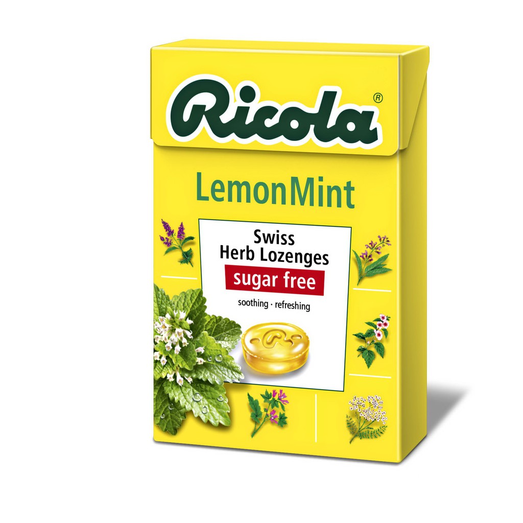 โปรโมชั่น Ricola ริโคล่า ลูกอมสมุนไพร ริโคล่า ชูการ์ฟรี ขนาด 40 กรัม รส Lemon Mint ราคาถูก เก็บ