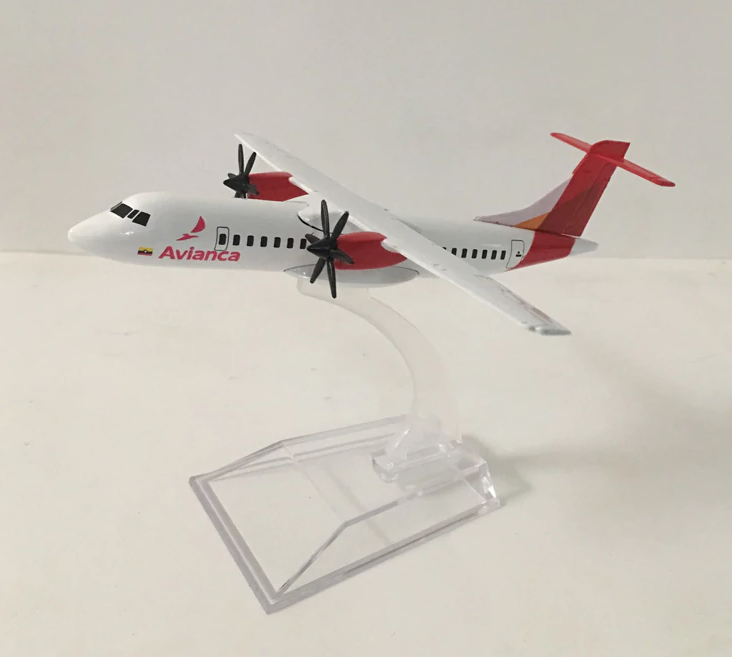 Air Avianca ATR 600 Airlines Airplane Model Avianca ATR 600 Airways Plane Model Stand Aircraft Kids Gifts 16cm