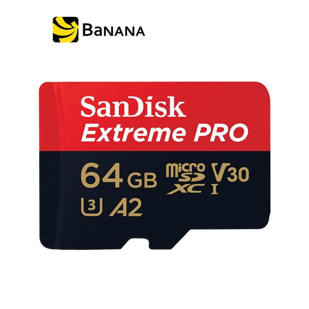 [เอสดีการ์ด] SanDisk Micro SDXC Extreme 64GB A2 C10 170MB/s R with SD Adapter (SDSQXCY_064G_GN6MA) by Banana IT