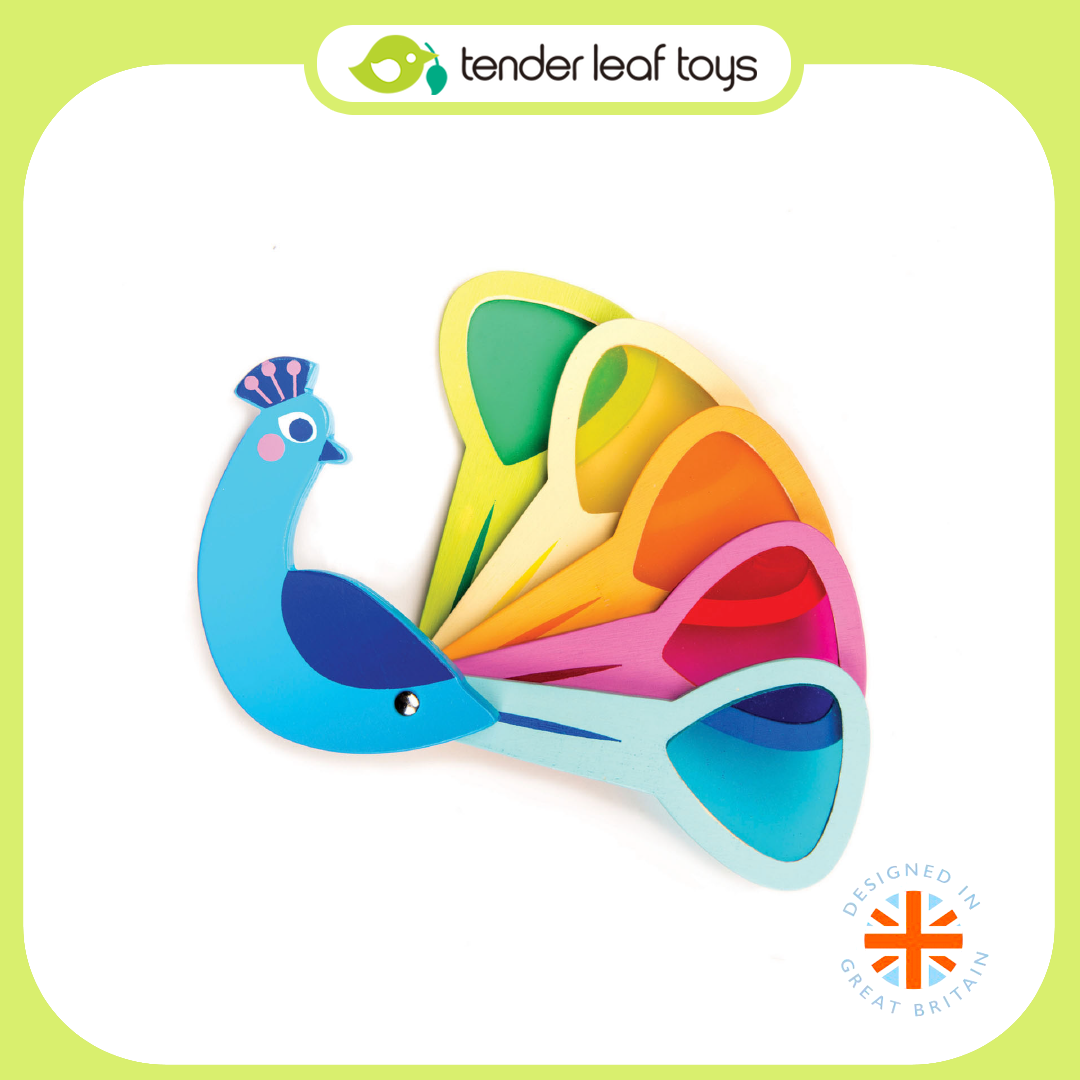 Tender Leaf Toys ของเล่นไม้ นกยูงหลากสี Peacock Colours
