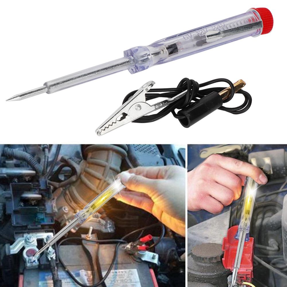【มีของพร้อมส่ง】COD Car Auto Electrical Voltage Test Pen Light Lamp Circuit Tester Detector Probe