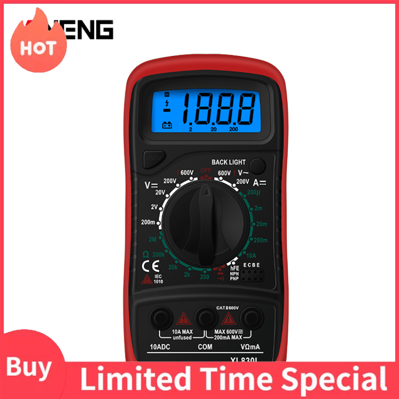 Handheld Digital Multimeter Xl830l Ac/dc Voltage Detector Tester