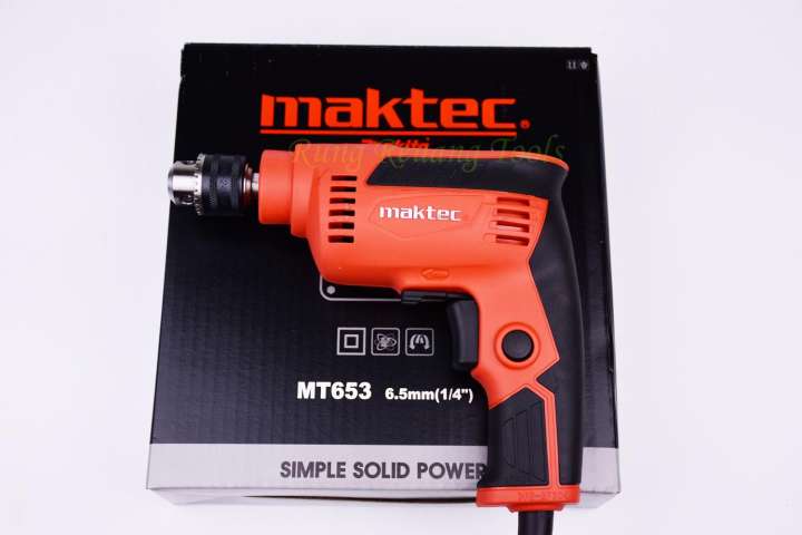 MAKTEC สว่านปรับรอบซ้าย-ขวา 6.5mm.(1/4) รุ่น MT-653