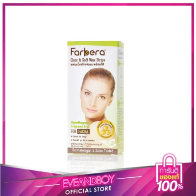 Farbera - Clear & Soft Wax Strips (For Facial) 12 Sheet