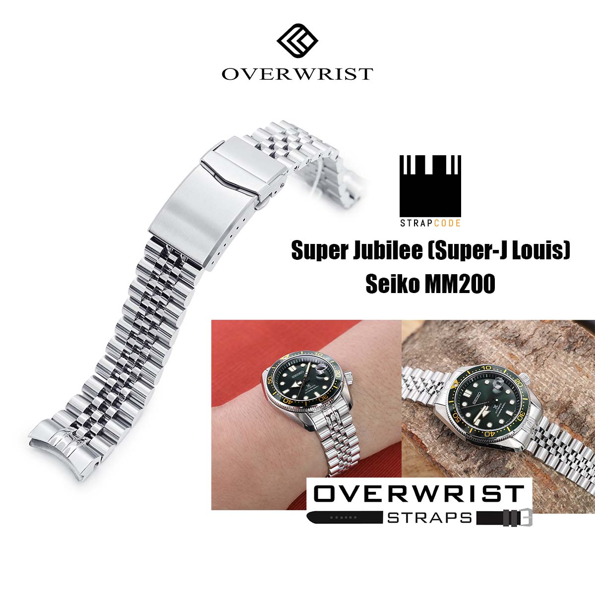 strapcode Super Jubilee super j louis for Seiko MM200