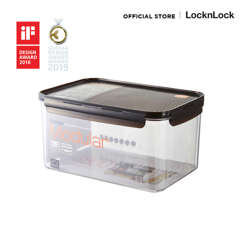 LOCK&LOCK กล่องถนอมอาหาร / กล่องอเนกประสงค์ Bisfree Modular 4.8L รุ่น LBF408