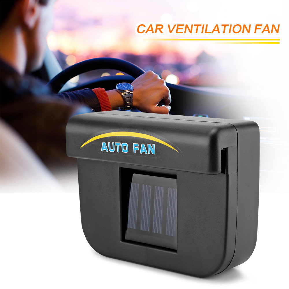 พัดลมระบายความร้อนภายในรถ เครื่องระบายความร้อน พลังงานแสงอาทิตย์ Auto Fan