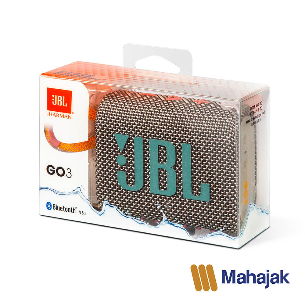 ลำโพงบลูทูธแบบพกพา JBL Go3 กันน้ำ, กันฝุ่นระดับ IP67  Portable Bluetooth Speaker with IP67
