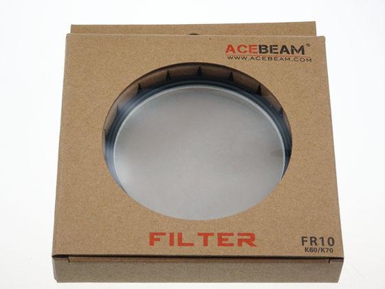AceBeam FR10 Filtro Verde / Obiettivo Diffusore Per Torcia Acebeam K60 E K70
