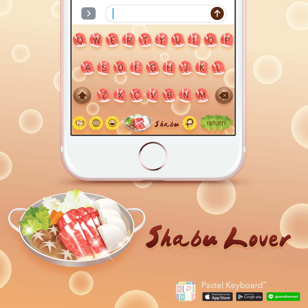 Shabu Lover Keyboard Theme⎮(E-Voucher) for Pastel Keyboard App