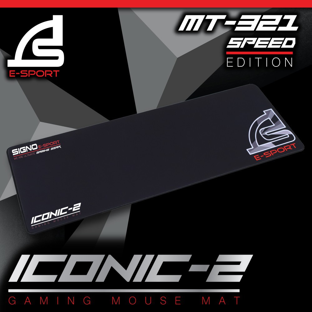 SIGNO E-Sport ICONIC-2 Gaming Mouse Mat รุ่น MT-321 Speed Edition แผ่นรองเมาส์ เกมส์มิ่ง