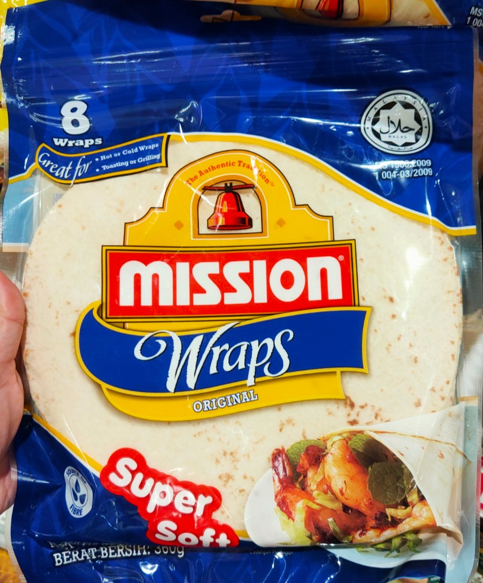 Mission Wraps Original ตรา มิชชั่นแรพส์ แผ่นแป้งตอติญ่าสำเร็จรูป รสออริ